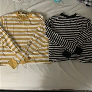 BRANDY MELVILLE STRIPED LONG SLEEVE TEE BUNDLE